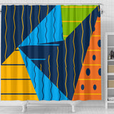 Triangles & Lines Shower Curtain