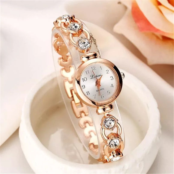 Elegant Rhinestone Crystal Bracelet Watch