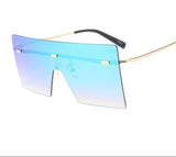 Oversized Luxury Rimless Sunglasses