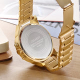 Gold Steel Dual Display Sports Watch